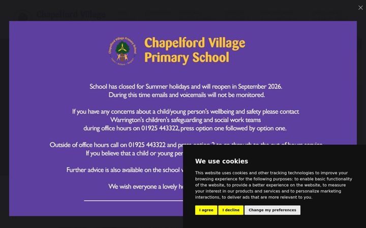 Screenshot ta' chapelfordvillageprimary.co.uk