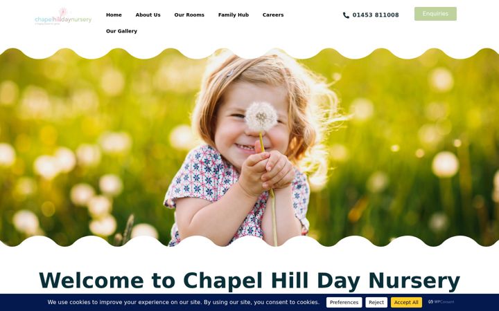 Screenshot ta' chapelhilldaynursery.co.uk