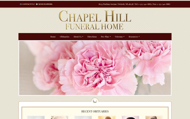 Screenshot of chapelhillfuneralhomes.com