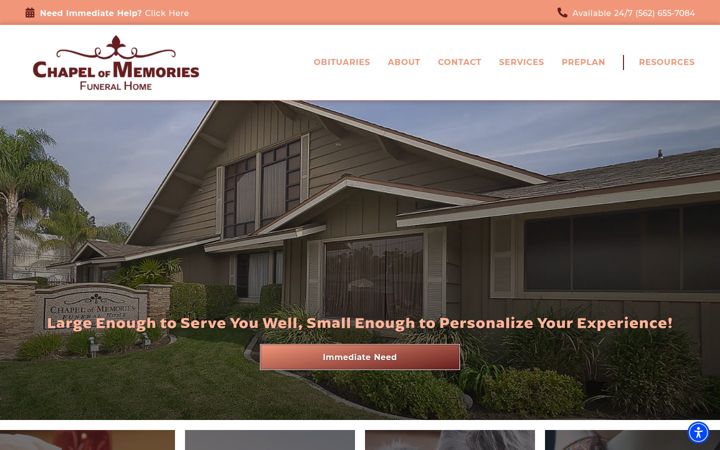 Screenshot of chapelofmem.com