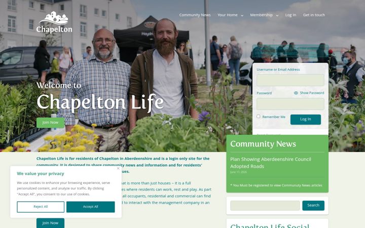 Screenshot van chapeltonlife.co.uk
