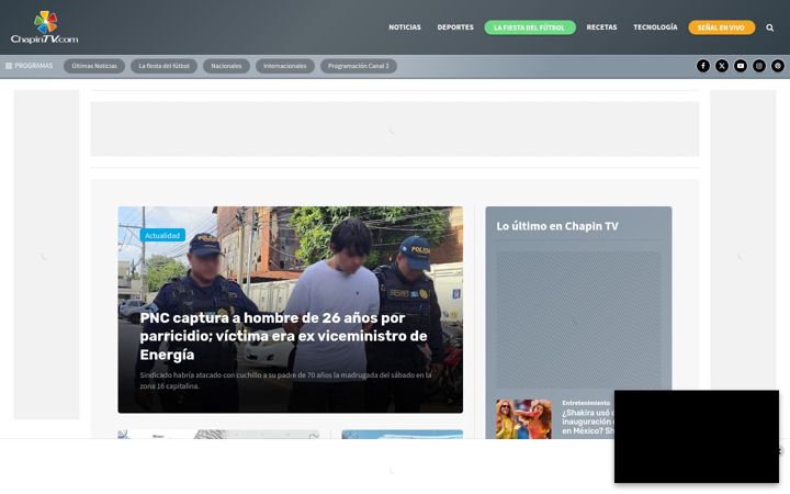Screenshot of chapintv.com