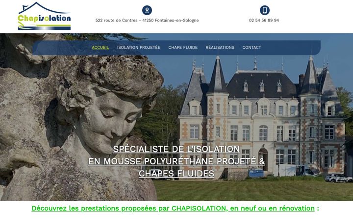 Ekraanipilt saidist chapisolation.fr