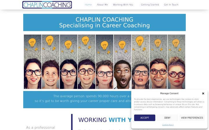 Screenshot of chaplincoaching.com