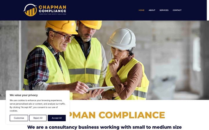 Screenshot van chapmancompliance.co.uk