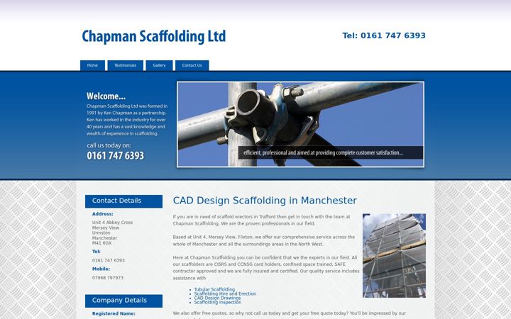 Screenshot di chapmanscaffoldingltd.co.uk