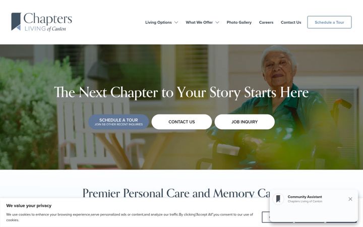 Screenshot of chapterscanton.com