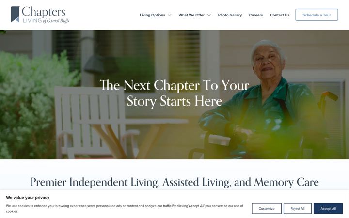 Screenshot of chapterscouncilbluffs.com