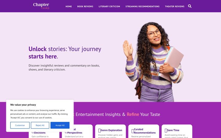 Screenshot of chapterthird.com