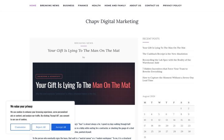 Screenshot of chapv.com