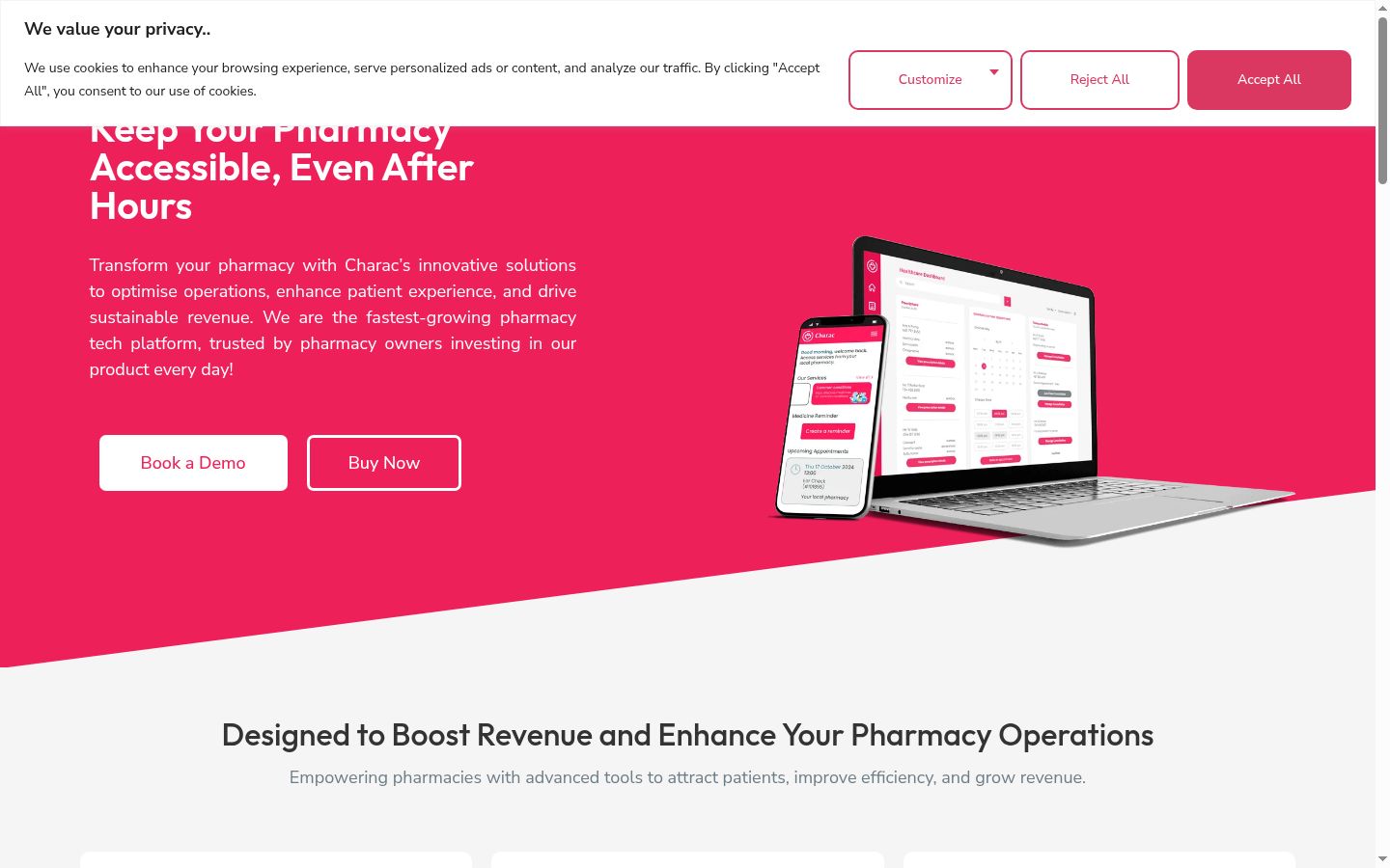 Ekrānuzņēmums ar piekrišanas baneri, kas tika rādīts pirms jebkādas mijiedarbības