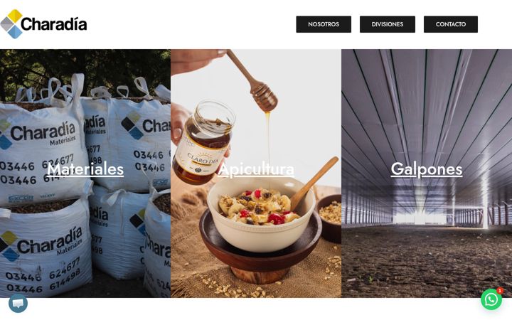 Screenshot of charadiamateriales.com