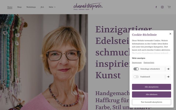 Screenshot of charakterperle.com