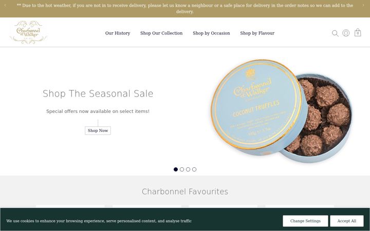 Screenshot ta' charbonnel.co.uk