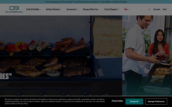 Screenshot of charbroil.com