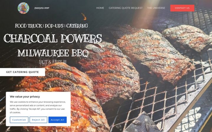 Screenshot of charcoalpowers.com