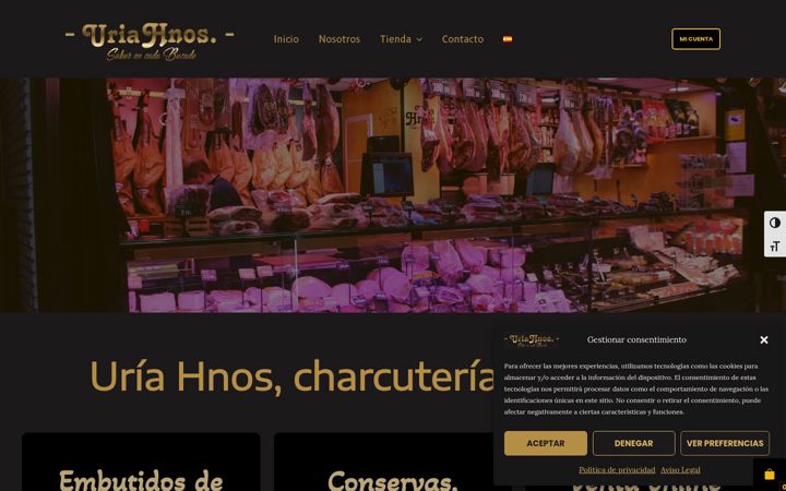 Screenshot di charcuteriauria.es