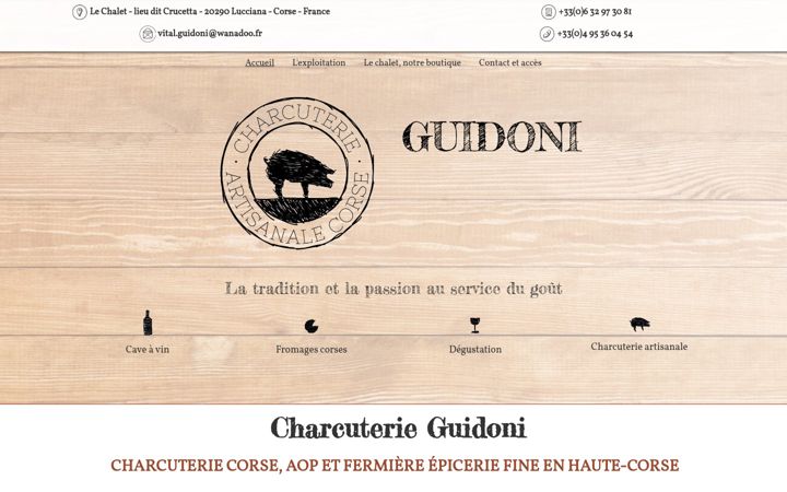 Екранна снимка на charcuterie-guidoni.fr
