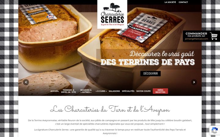 Screenshot von charcuterie-serres.fr