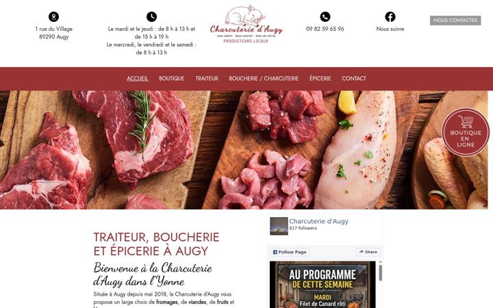 Screenshot stránky charcuteriedaugy.fr