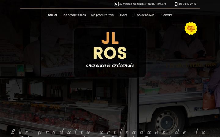 Screenshot stránky charcuterieros.fr