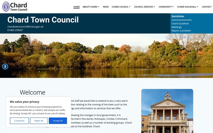 Screenshot ta' chard.gov.uk