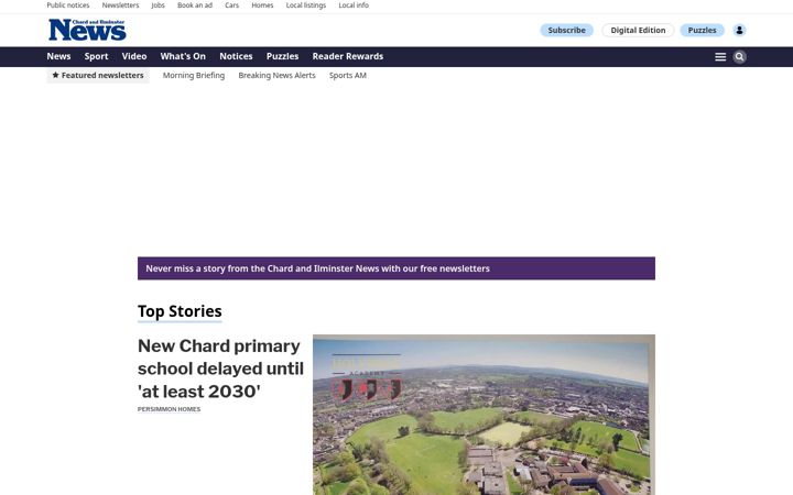 Screenshot ta' chardandilminsternews.co.uk