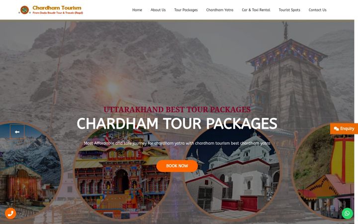 Ekrānuzņēmums no chardhamtourism.co.in