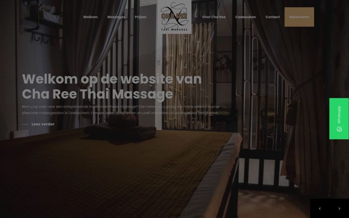 Posnetek zaslona chareethaimassage.nl
