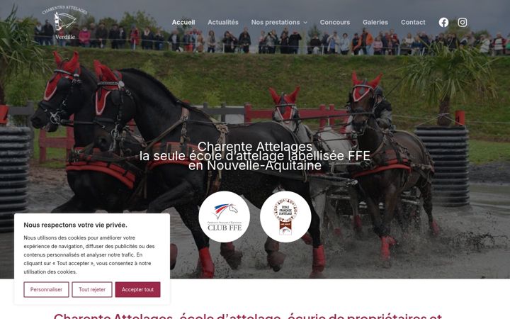 Screenshot ta' charente-attelages.fr