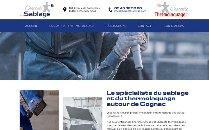 Screenshot ta' charente-sablage-peintureindustrielle.fr
