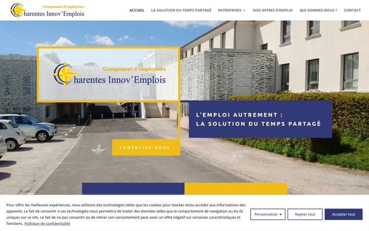 Screenshot ta' charentes-innov-emplois.fr