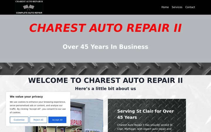 Screenshot of charestautorepair.com