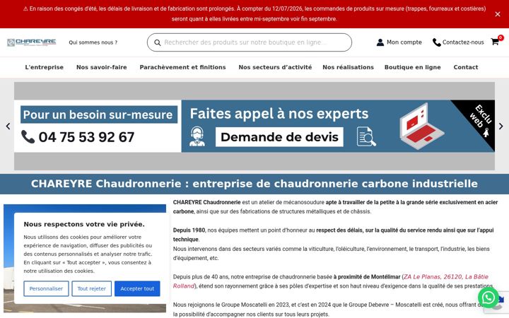 Skjermbilde av chareyre-chaudronnerie.fr