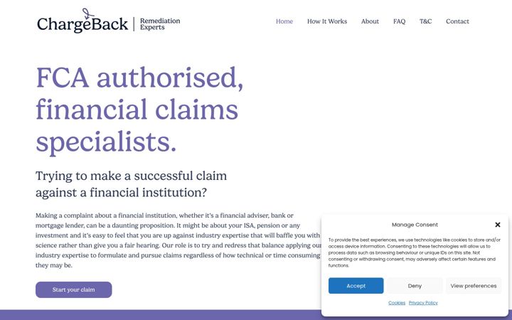 Screenshot ta' chargebackcmc.co.uk