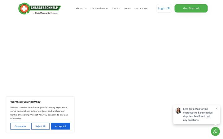 Screenshot of chargebackhelp.com