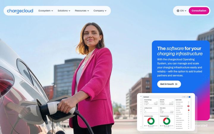 Screenshot of chargecloud.com