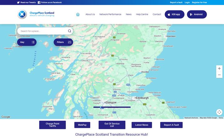 Snímek obrazovky chargeplacescotland.org