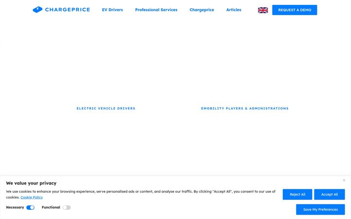 Snímek obrazovky chargeprice.net