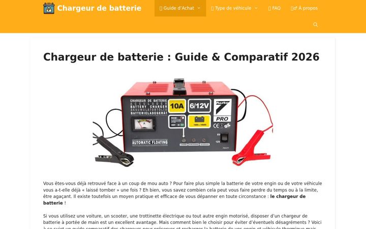 Skjermbilde av chargeur-batterie.fr