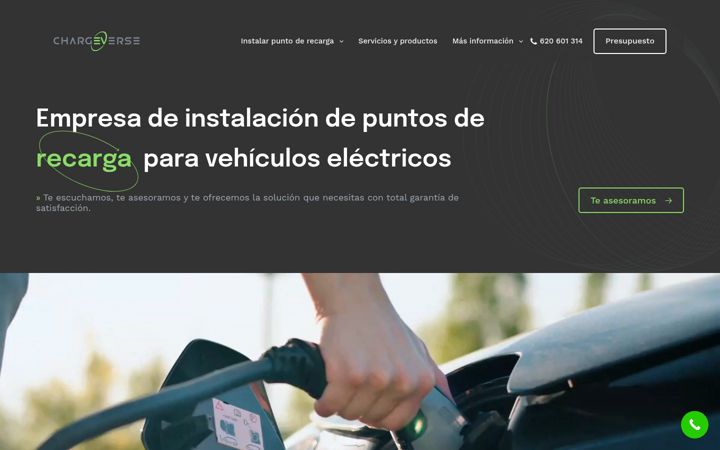 Screenshot von chargeverse.es