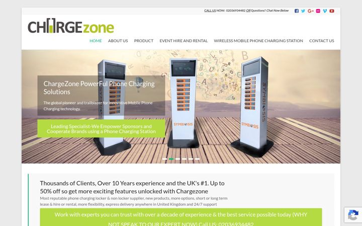 Screenshot ta' chargezone.co.uk