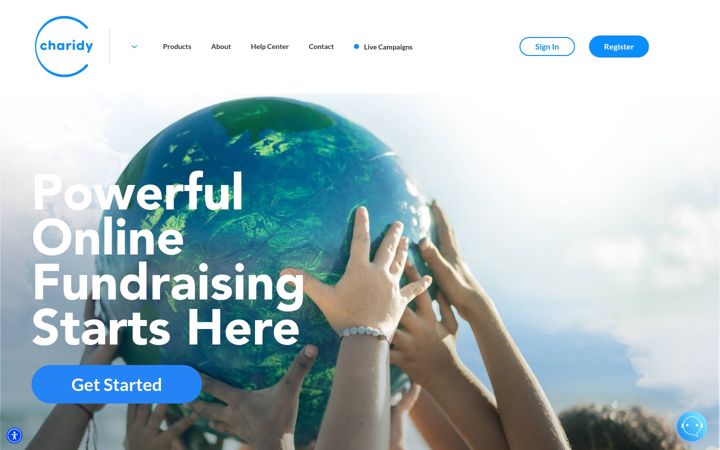 Screenshot of charidy.com