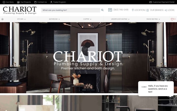 Screenshot of chariotwholesale.com