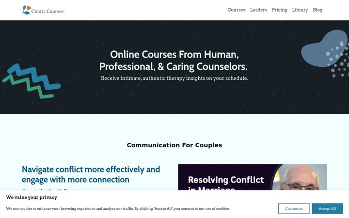 Screenshot of charis.courses