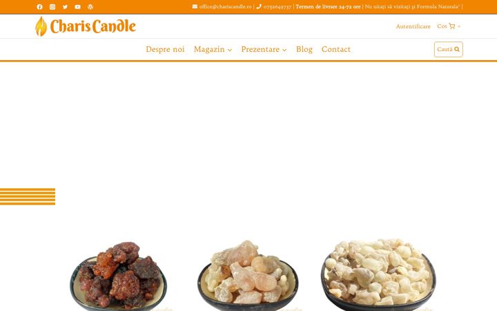 Captura de pantalla de chariscandle.ro