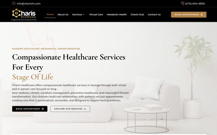 Screenshot of charishc.com