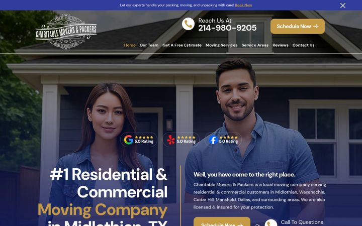 Screenshot of charitablemovers.com