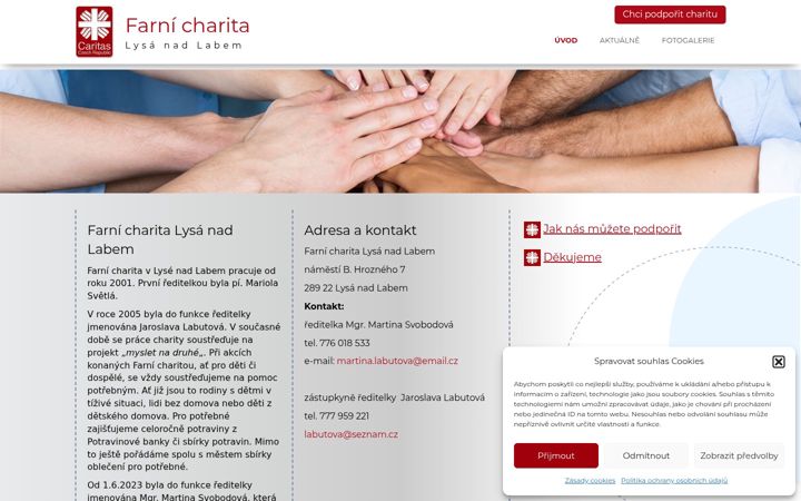 Captura de pantalla de charitalysa.cz