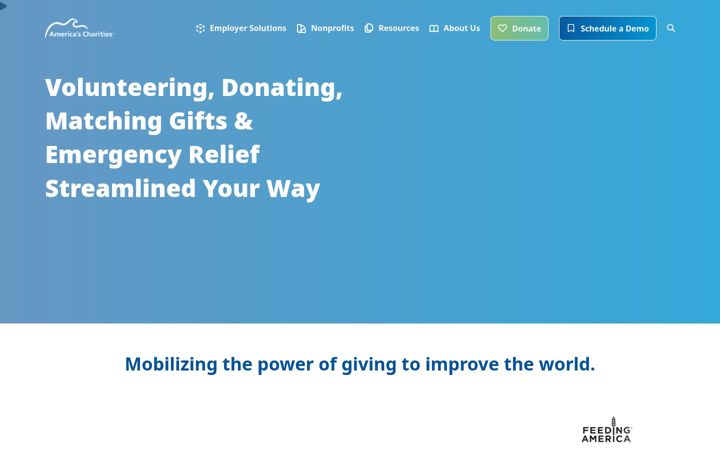 Екранна снимка на charities.org
